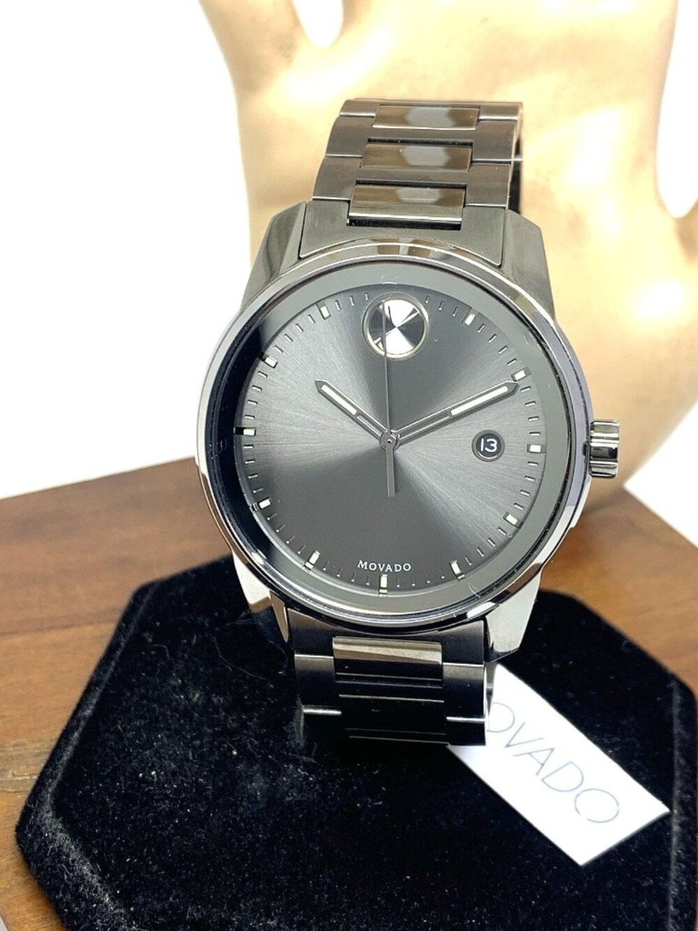 Movado Men's Watch 3600736 Bold Verso Gray Dial Swiss Quartz Gunmetal Steel 42mm